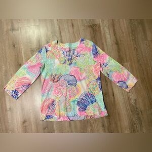 Lily Pulitzer Size Large Tunic Style Shirt